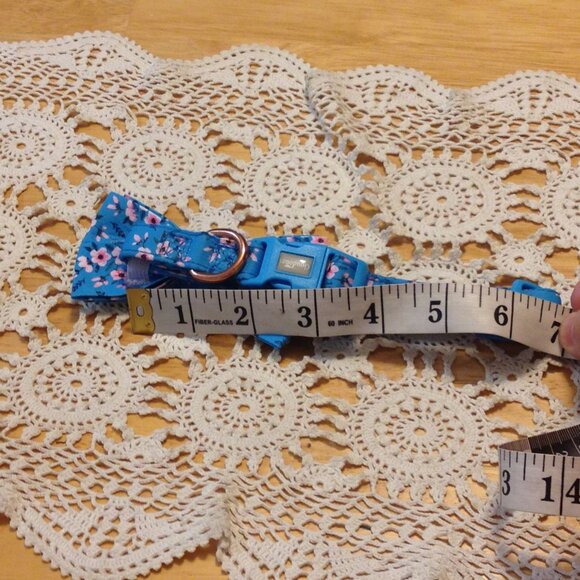 Dog collar, floral pattern, size small, new item - Picture 2 of 5
